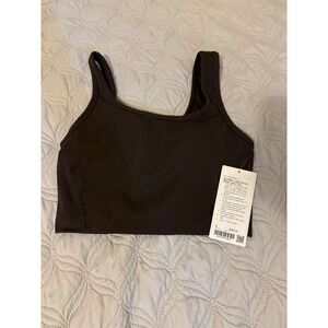 NWT Lululemon Wunder Train Scoop Neck Rib Tank Espresso Brown Size 8